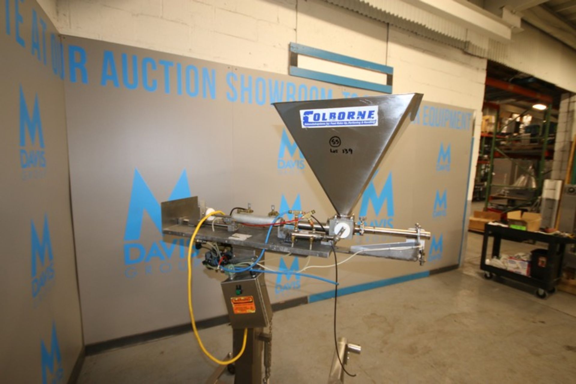 Colborne Portable Piston Filler / Depositor, with20" x 20" Feed Hopper, Mounted on S/S Frame (INV# - Image 3 of 10