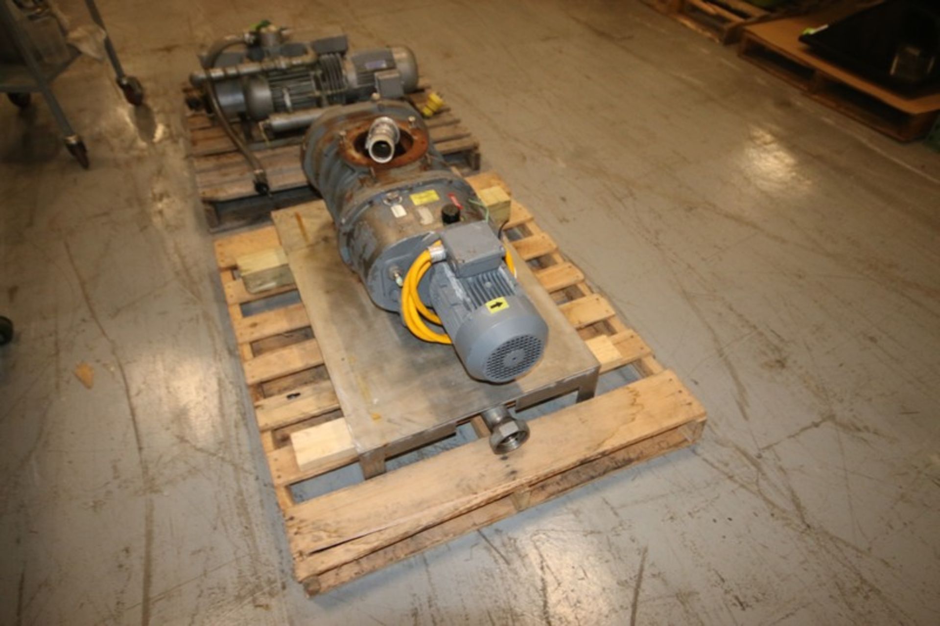 Edwards Mechanical Booster Pump,Model EH 1200, SN 1828, with 6" Head, Mounted on S/S Platform (INV#