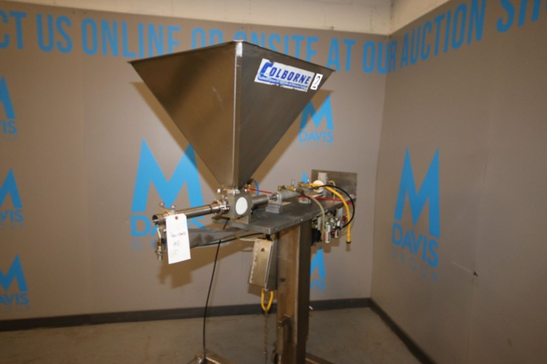 Colborne Portable Piston Filler / Depositor, with20" x 20" Feed Hopper, Mounted on S/S Frame (INV# - Image 4 of 10