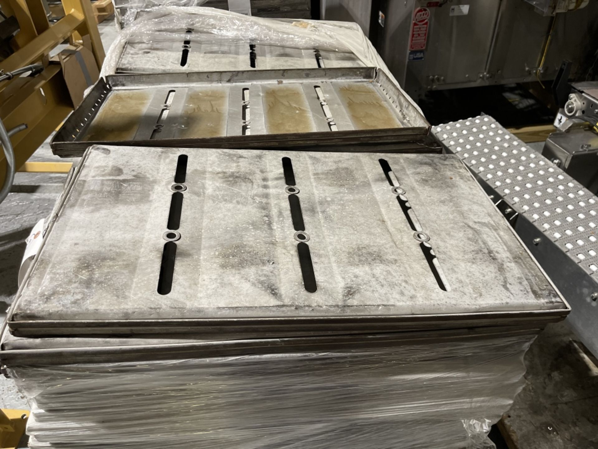 Lot of (90) Baking Pans,With Bottom Punched Holes, 29" L x 16" W (INV#74835)(Located @ the MDG - Image 2 of 2