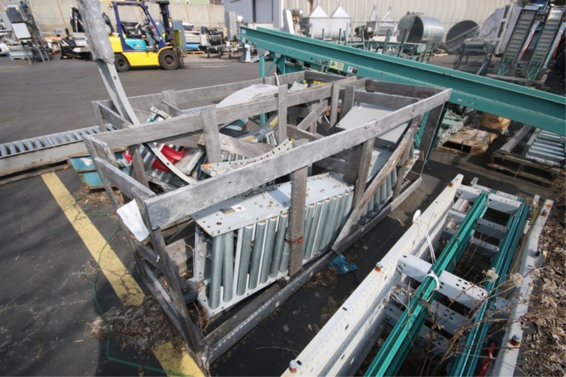 Assorted Roller Conveyor,Includes (4) Sections of Curve Roller Conveyor, with (3) Sections of