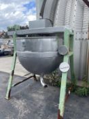 Lee 250 Gallon S/S Jacketed Tilt Type Kettle, SN 989E, WP-125 psi, with Scrape Surface Type