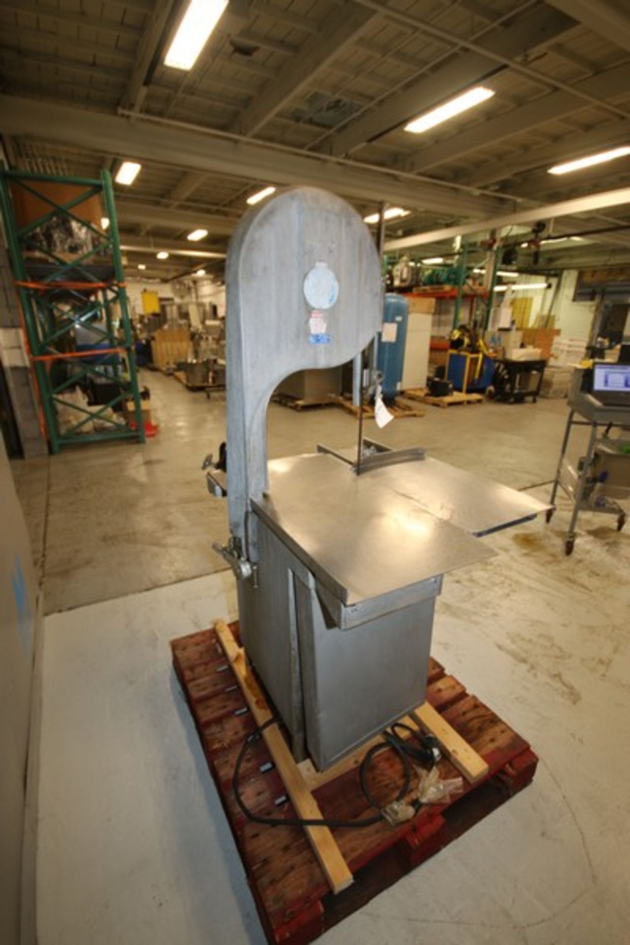 S/S Vertical Band Saw,with Aprox. 38" L x 33" W S/S Product Table, with Sliding Section, with - Image 7 of 8