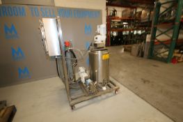 Self contained electric heated  stainless steel  chocolate process skid, With approximately 100