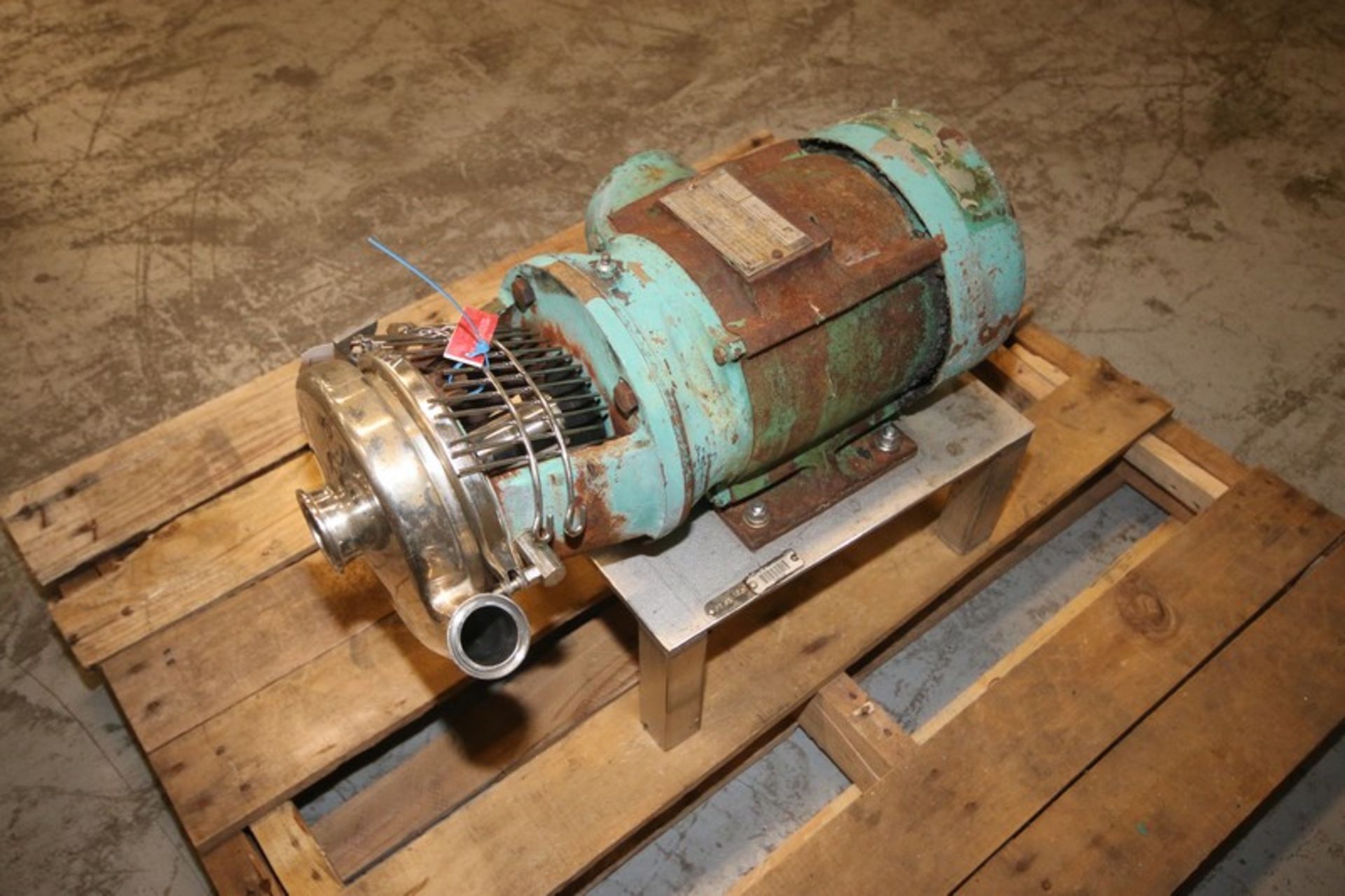 Tri-Clover 3 hp Centrifugal Pump,M/N C218MF18T-S, S/N K6632, with Aprox. 2" x 1-1/2" Clamp Type - Image 3 of 6