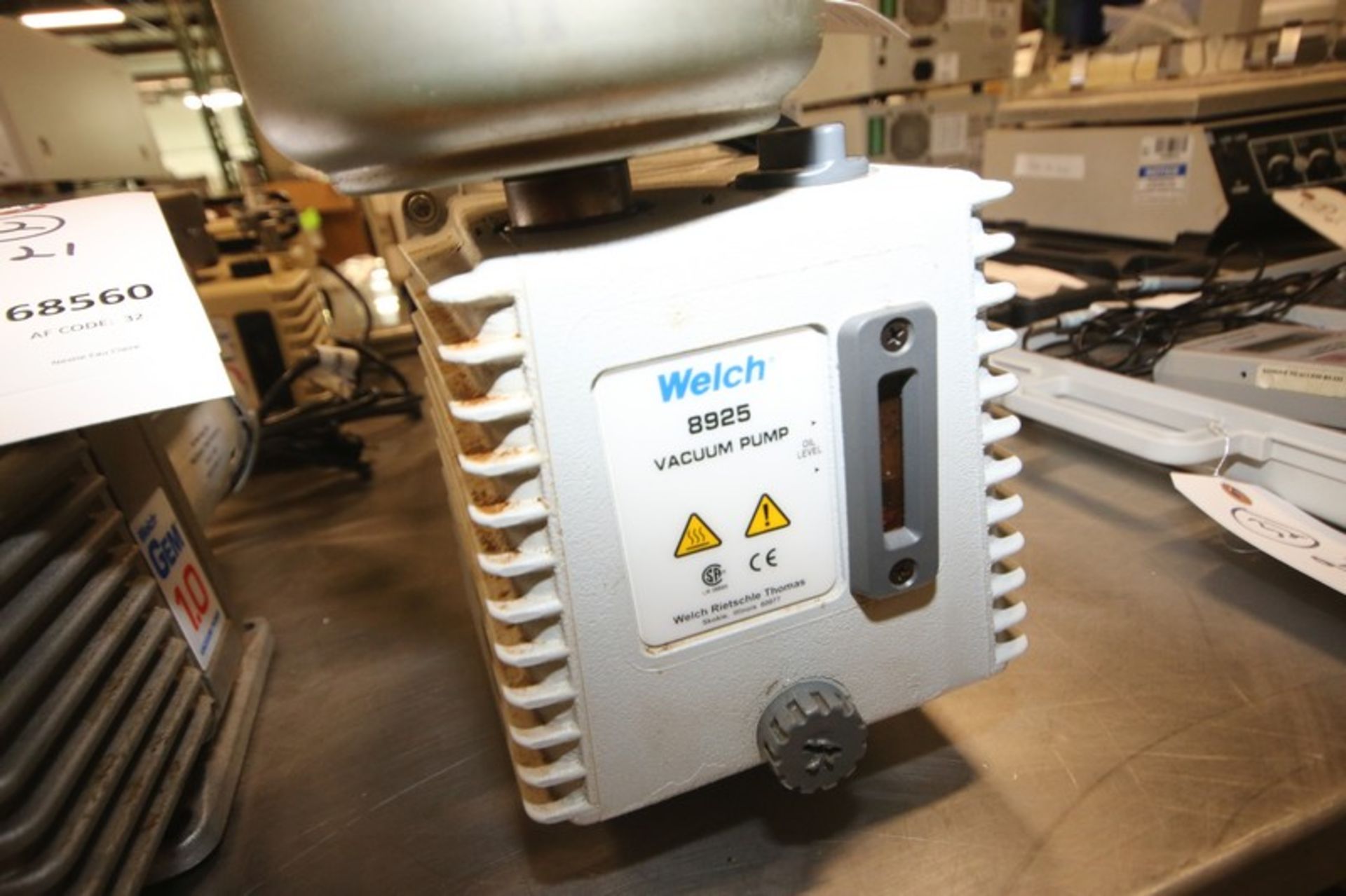 Welch 3/4 hp Vacuum Pump,M/N 8925, with Marathon 1725 RPM Motor, 115/208-230 Volts, 3 Phase (INV# - Image 5 of 5