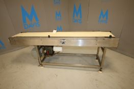 BMD 92" L x 34" H S/S Power Belt Conveyor with 12"Belt, 1/2 hp/1725 rpm, with AD VFD, 230/460V, (