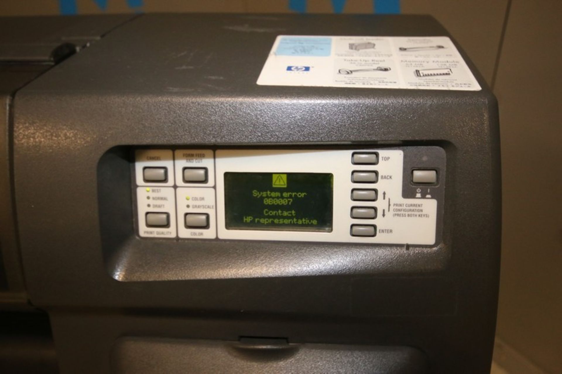 HP Designjet 1055CM Plus, Model C6075B, SN SG5472310F, (INV#69121)(Located at the MDG Auction - Image 2 of 3