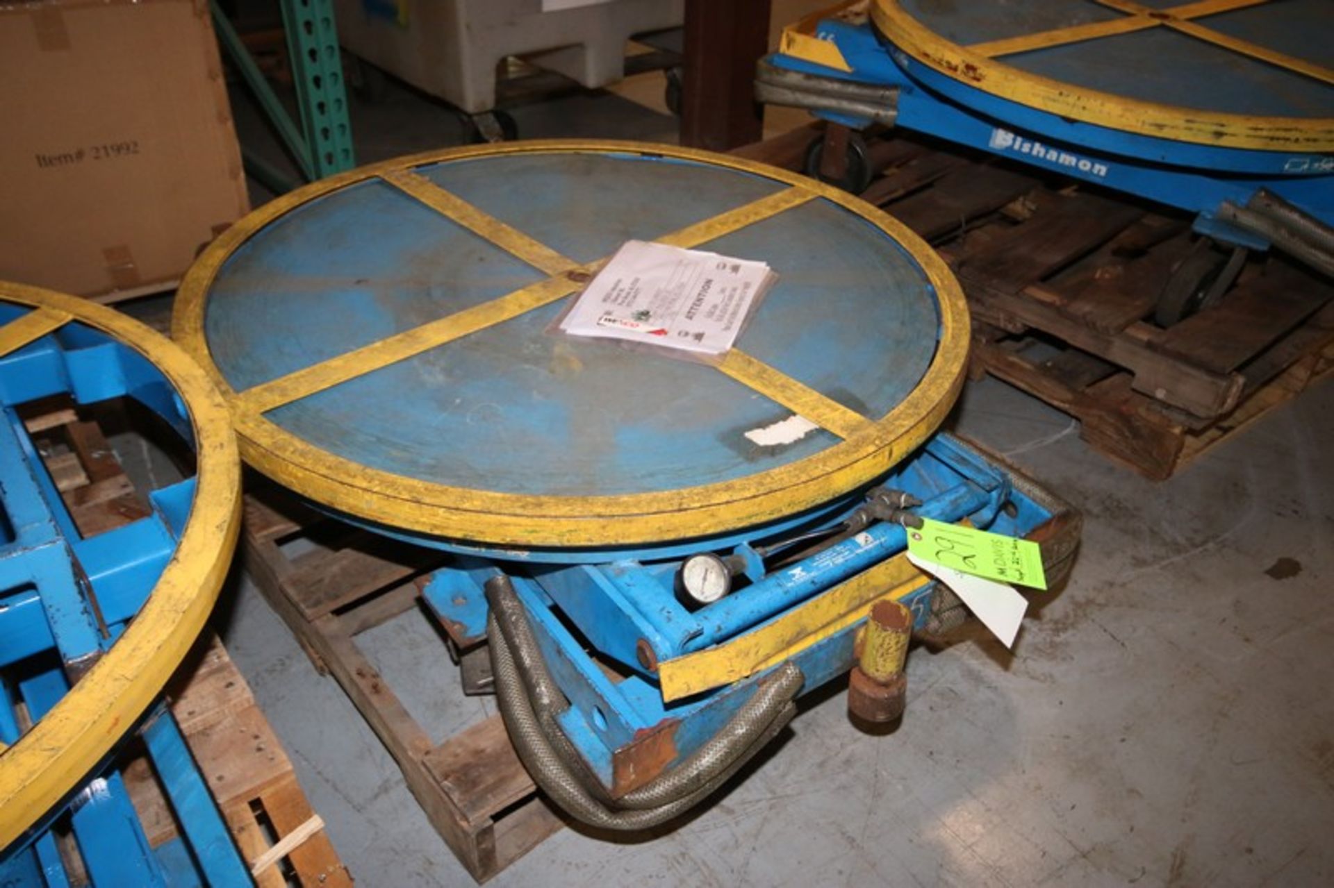Bishamon 3,000 lb. EZ-Loader Self Leveling Pallet Carousel Positioner, M/N EZ-30, S/N EZ9908172, - Image 2 of 3