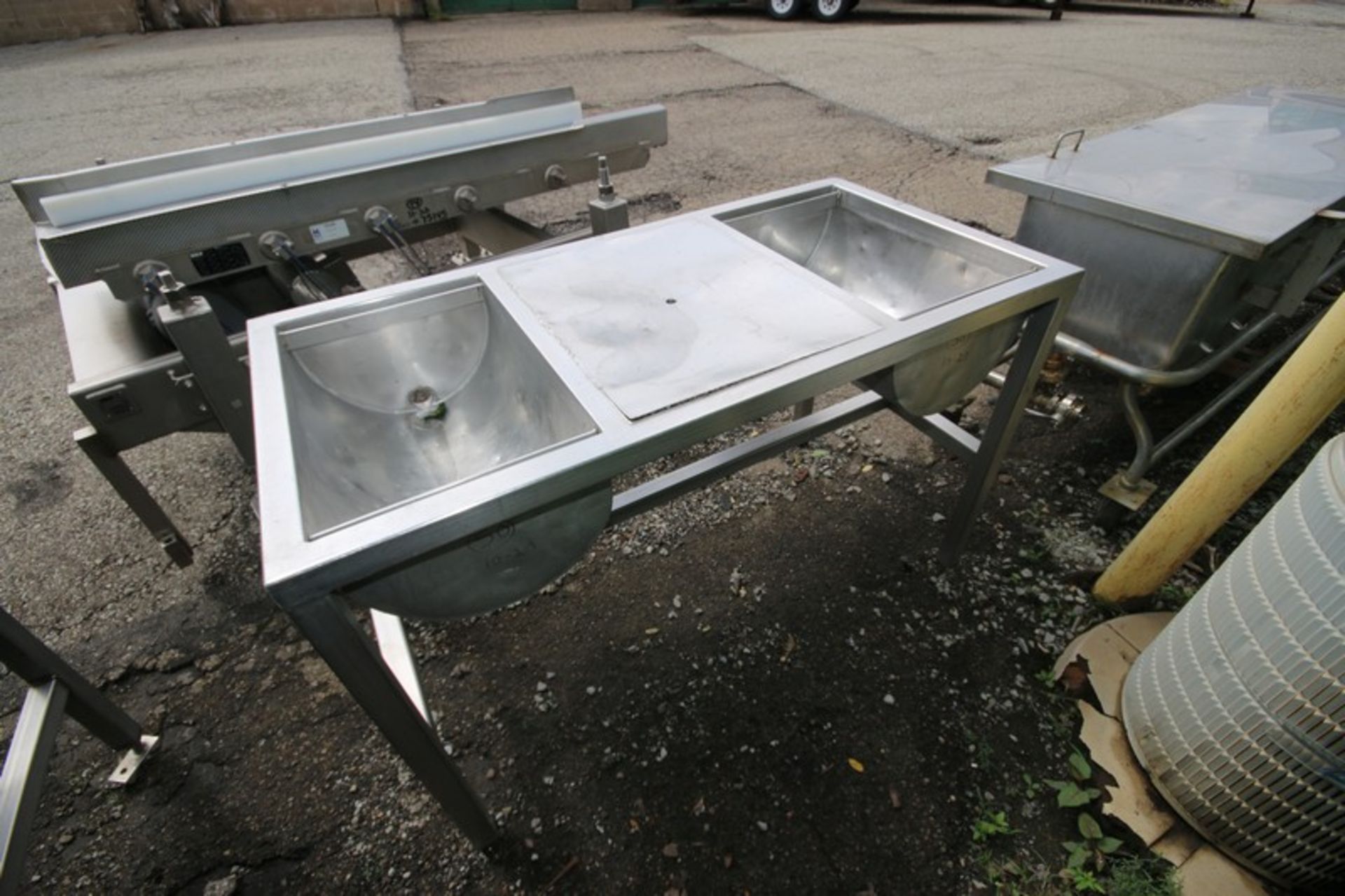 2-Bowl S/S Wash Sink,Overall Dims.: Aprox. 5' L x 30" W x 37" H (INV#69302) (Located at the MDG - Image 4 of 5