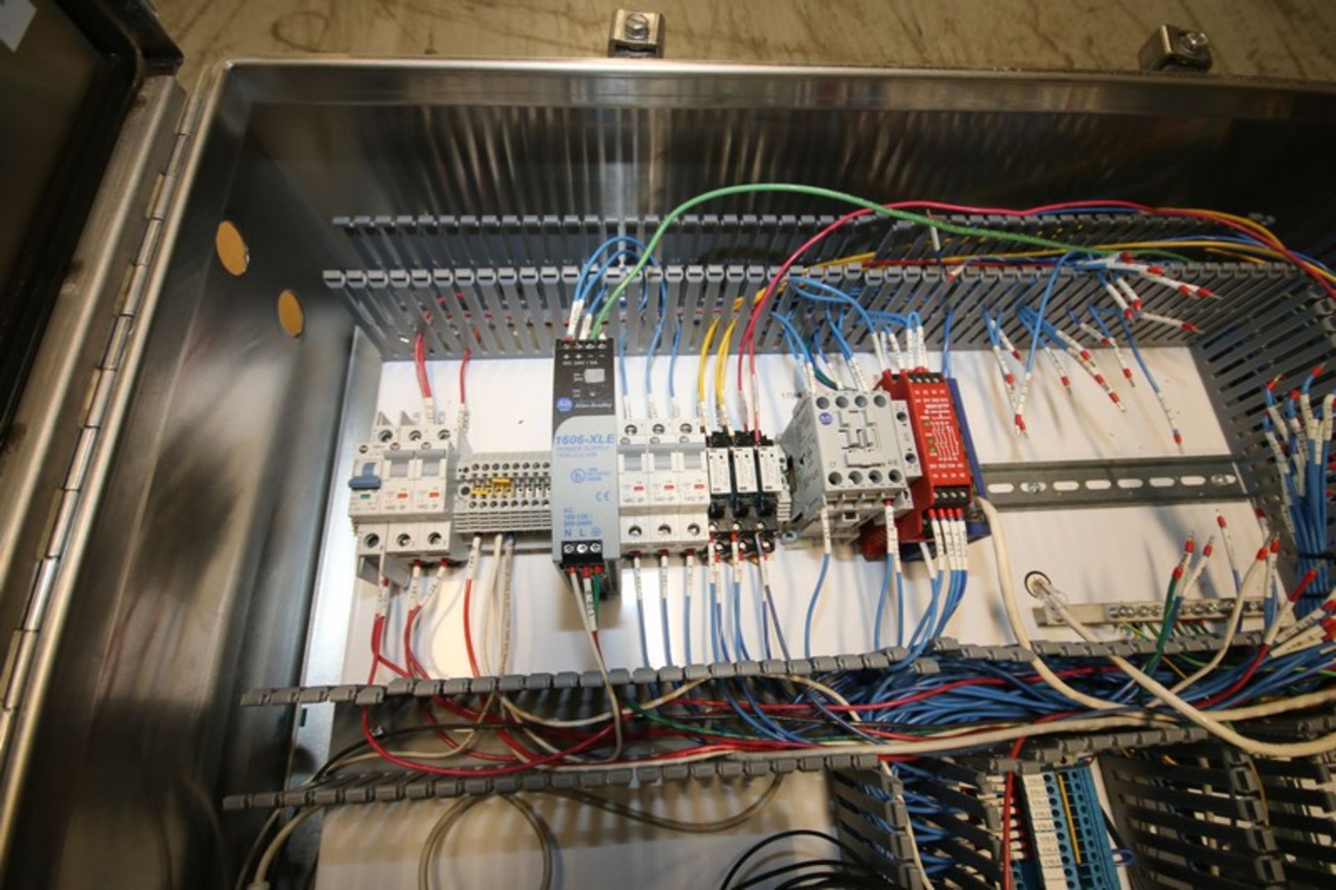 Hoffman 30" H x 30" W x 8" Deep S/S Control Panel with Allen Bradley 1606-XLE Power Supply, Relay, - Image 3 of 3