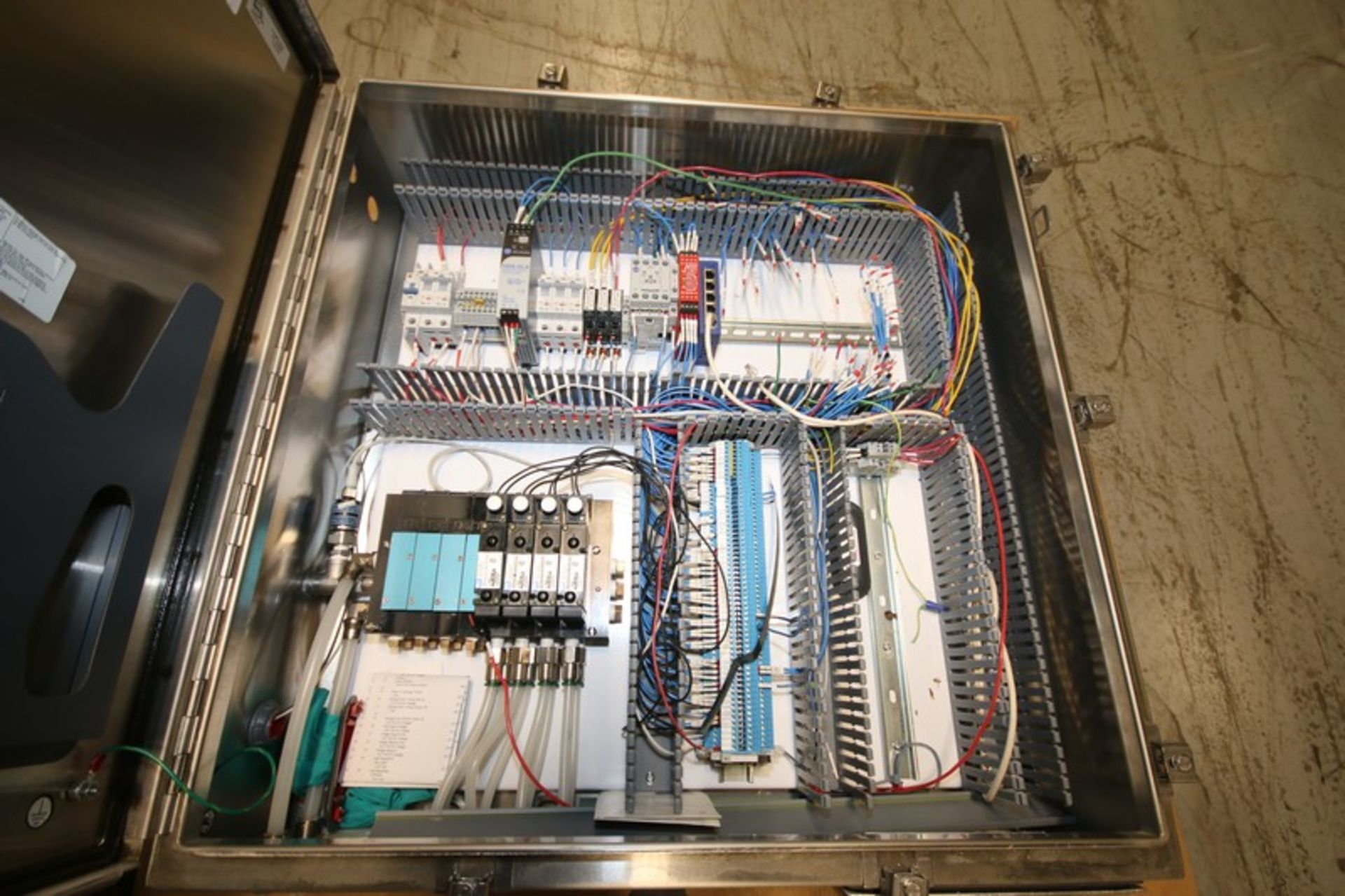 Hoffman 30" H x 30" W x 8" Deep S/S Control Panel with Allen Bradley 1606-XLE Power Supply, Relay, - Image 2 of 3