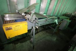 Keenline 152" L x 24" W x 44" H Power Belt Conveyor Single Filer, SN 17918SOU, with (3) 8" W