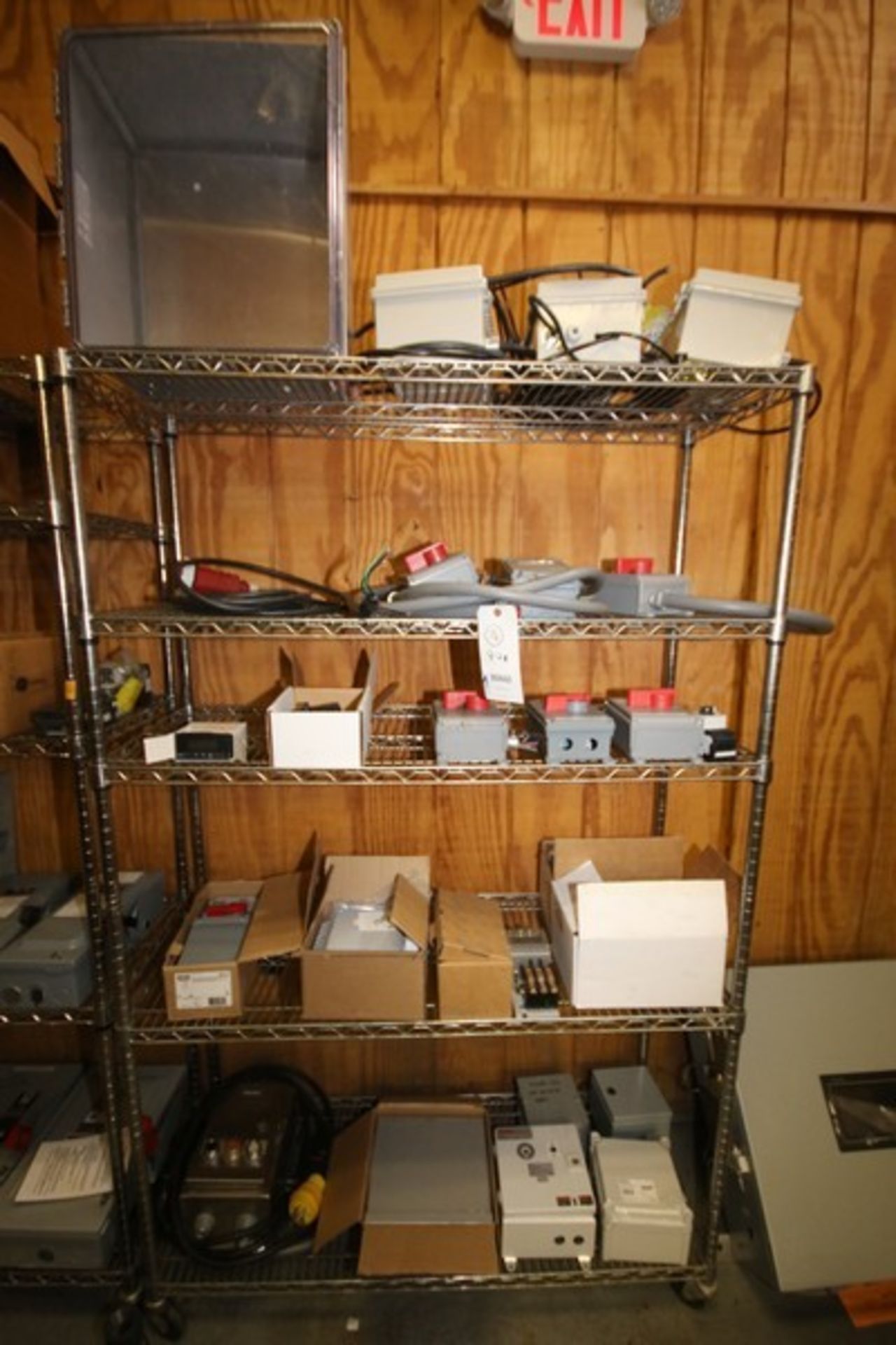 Assortment of Electrical Including Etn & Hubbell Twist Lock Enclosures, Coutnters, Dart VFD &