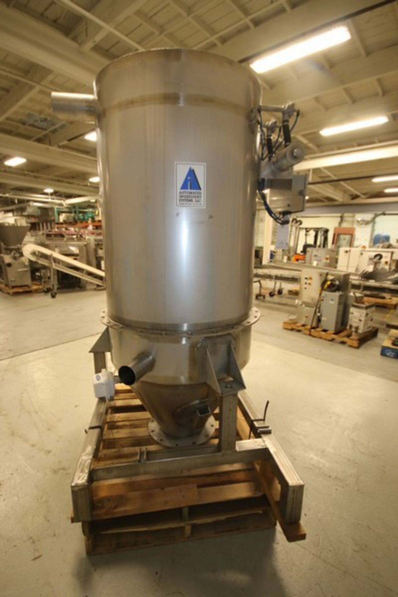 Automated Ingredient Systems Aprox. 82" H x 3' W Cone Bottom S/S Dust Collector, with (6) - Image 5 of 7