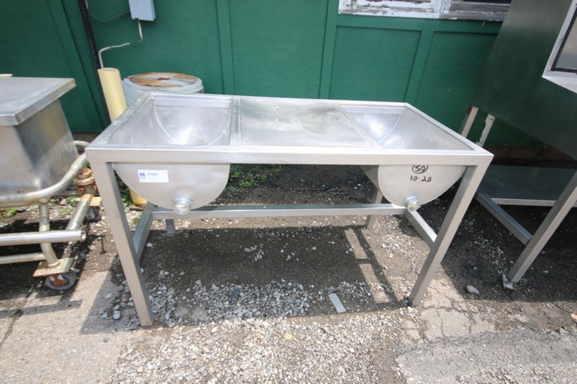 2-Bowl S/S Wash Sink,Overall Dims.: Aprox. 5' L x 30" W x 37" H (INV#69302) (Located at the MDG - Image 5 of 5