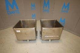 (2) qty. Koch 24" W x 24" W x 19" D S/S PortableColumn Totes, (INV#69303)(Located at the MDG Auction