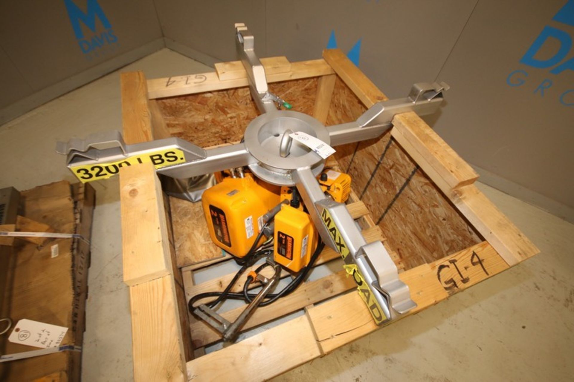 (2 - Pcs) Harrinton 2- Ton Electric Hoist,MR2A-18SY8983 with 3,200 lbs. Sac Lifting Attachment & - Image 2 of 4