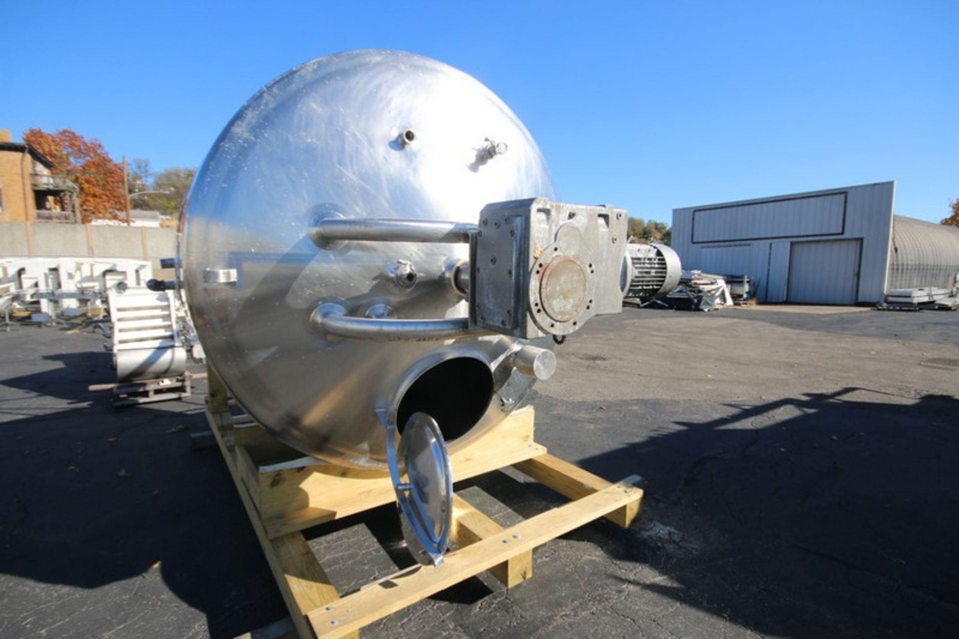Feldmeier Aprox. 1,200 Gal. Dome Top Cone Bottom S/S Processor, SN E-321-06, with Scrape Surface - Image 3 of 11