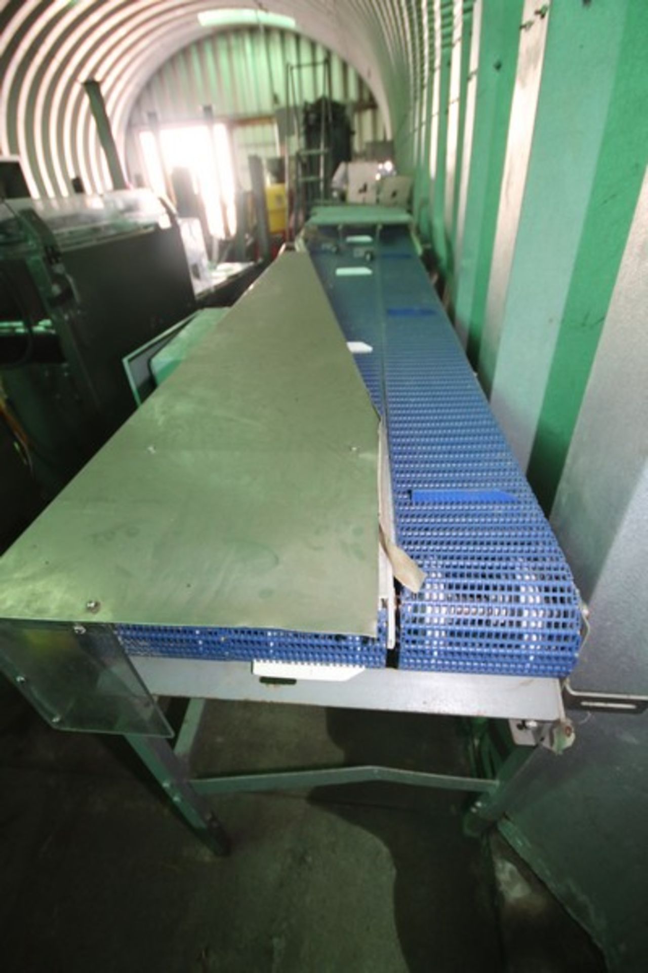 Keenline 152" L x 24" W x 44" H Power Belt Conveyor Single Filer, SN 17918SOU, with (3) 8" W - Image 2 of 6