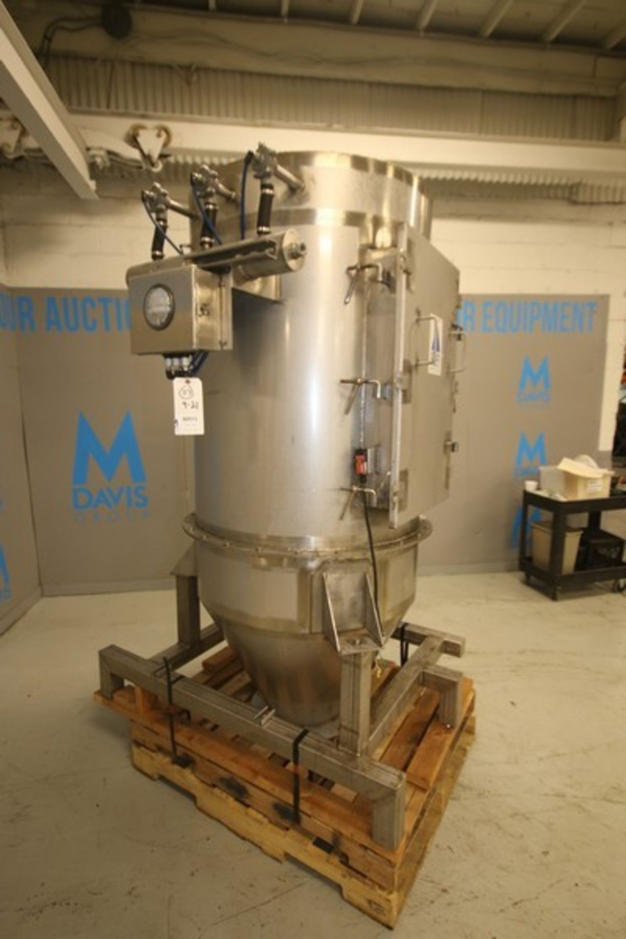 Automated Ingredient Systems Aprox. 82" H x 3' W Cone Bottom S/S Dust Collector, with (6) - Image 3 of 7