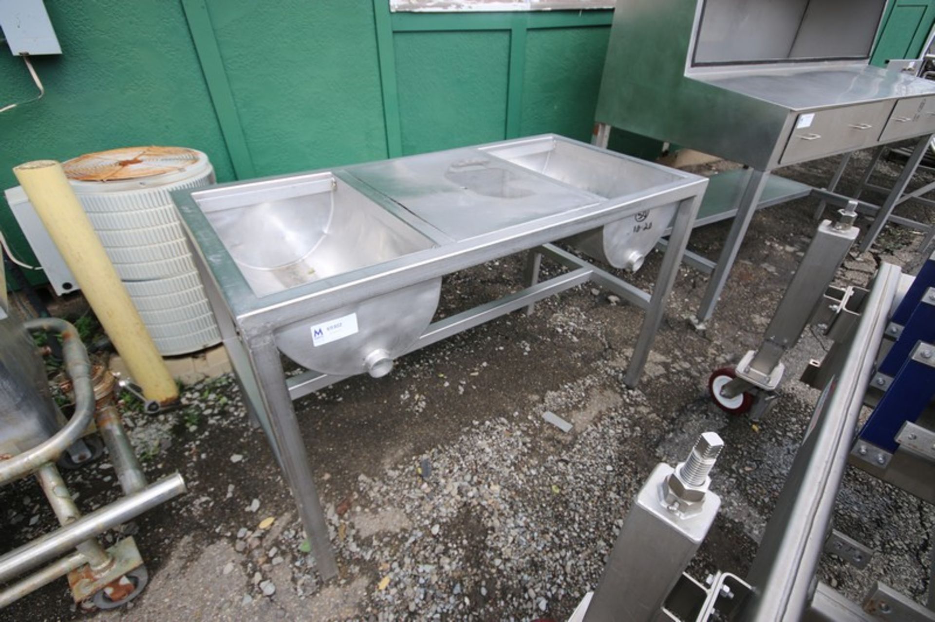 2-Bowl S/S Wash Sink,Overall Dims.: Aprox. 5' L x 30" W x 37" H (INV#69302) (Located at the MDG