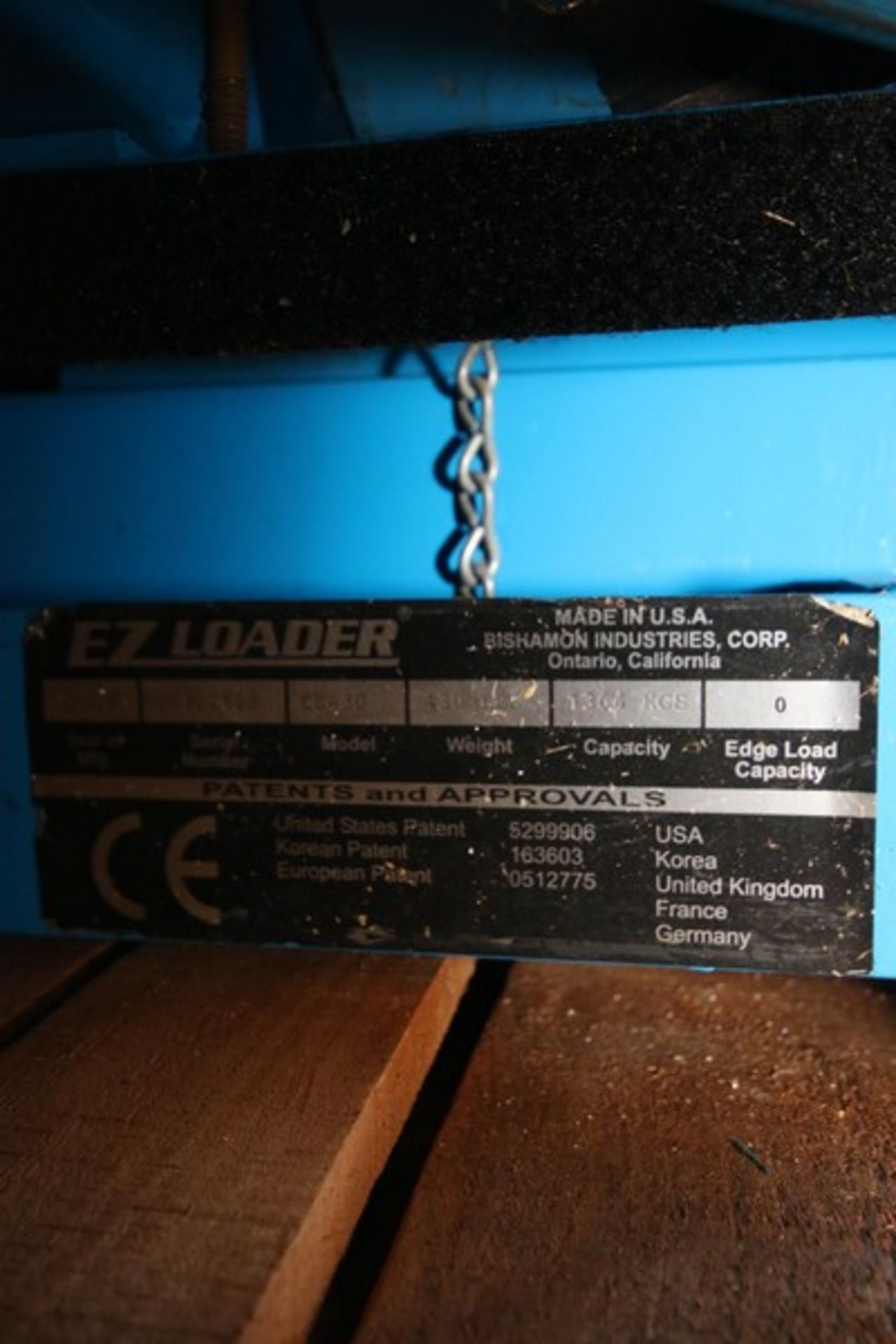 Bishamon 3,000 lb. EZ-Loader Self Leveling Pallet Carousel Positioner, M/N EZ-30, S/N EZ0302138, ( - Image 3 of 3