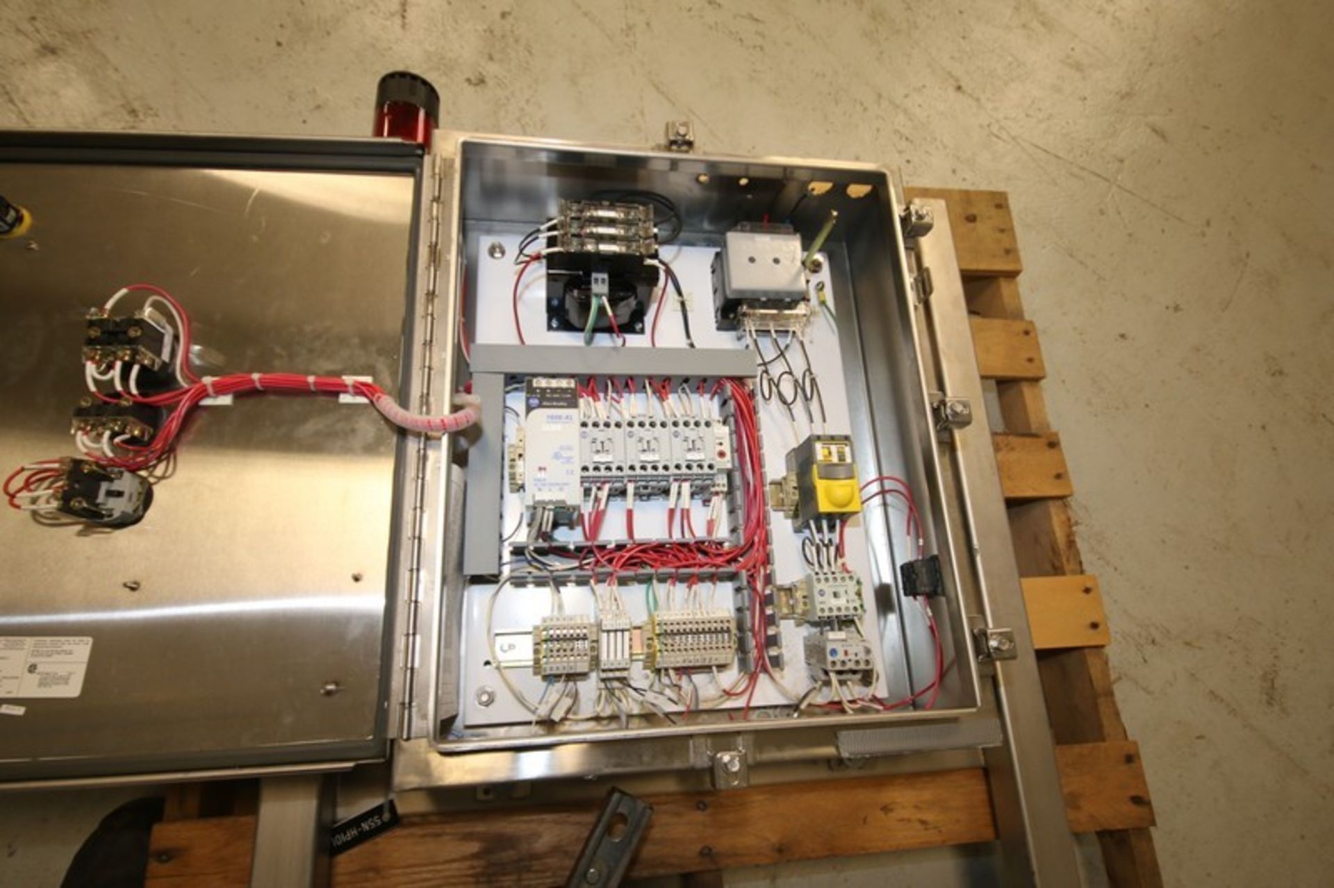 20" W x 24" L x 6" D S/S Control Panel withAllen Bradley Relays, Power Supply & Switches, Mounted on - Image 2 of 3