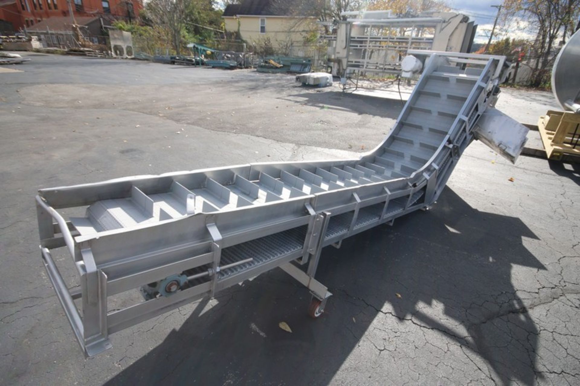 Maddox Metal Works Aprox. 13' 6" L, Inclined S/S Conveyor System, SN 91-31863, with 20" W Intralox - Image 2 of 6