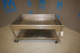 5' L x 3' W x 30" H Portable S/S Table 6" D Top(INV#79932)(Located @ the MDG Auction Showroom in