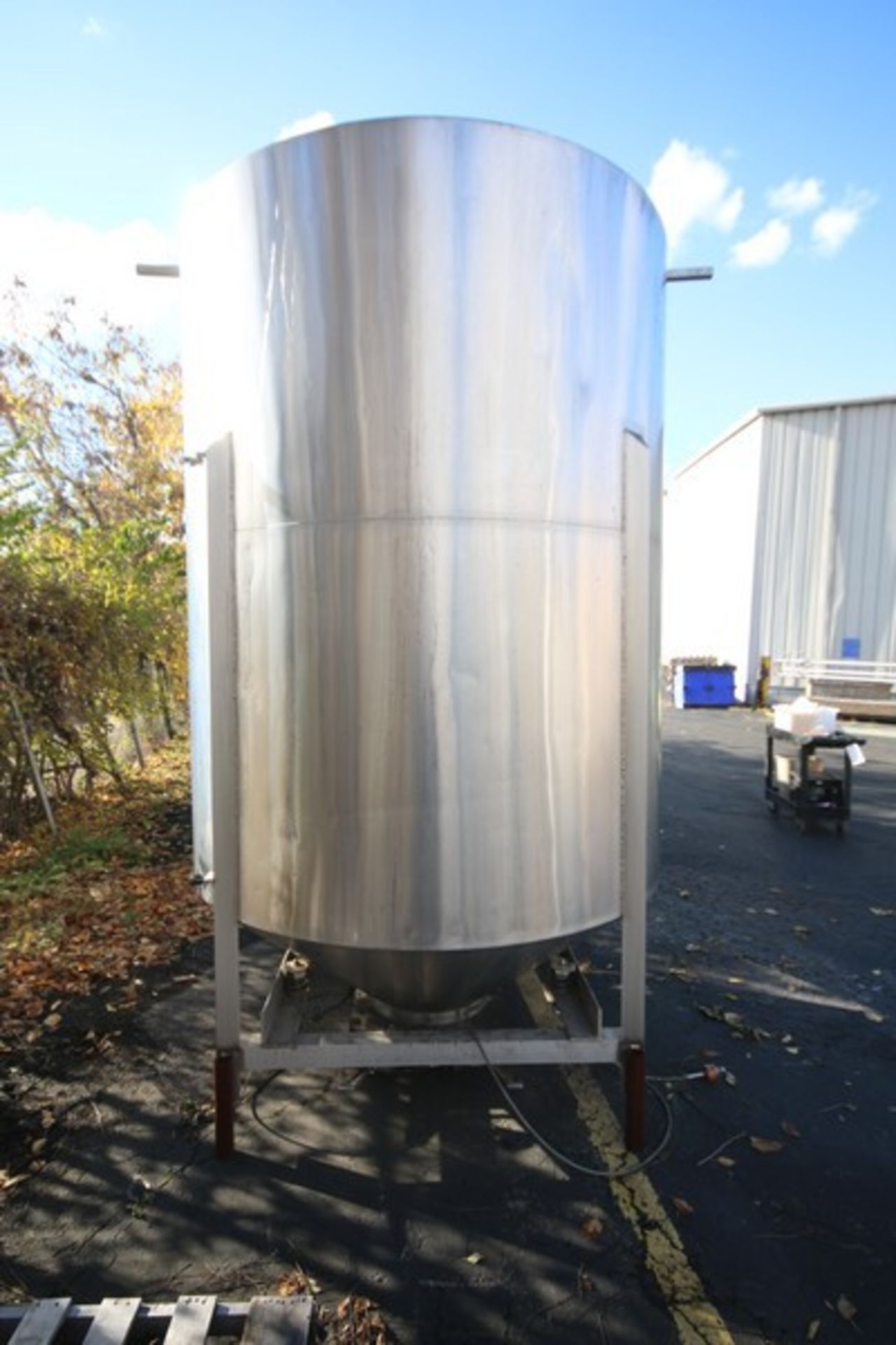 Aprox. 10' H x 6' W Vertical Cone Bottom S/S Holding Bin, with Top Square Access Opening, 6" Top - Image 2 of 4