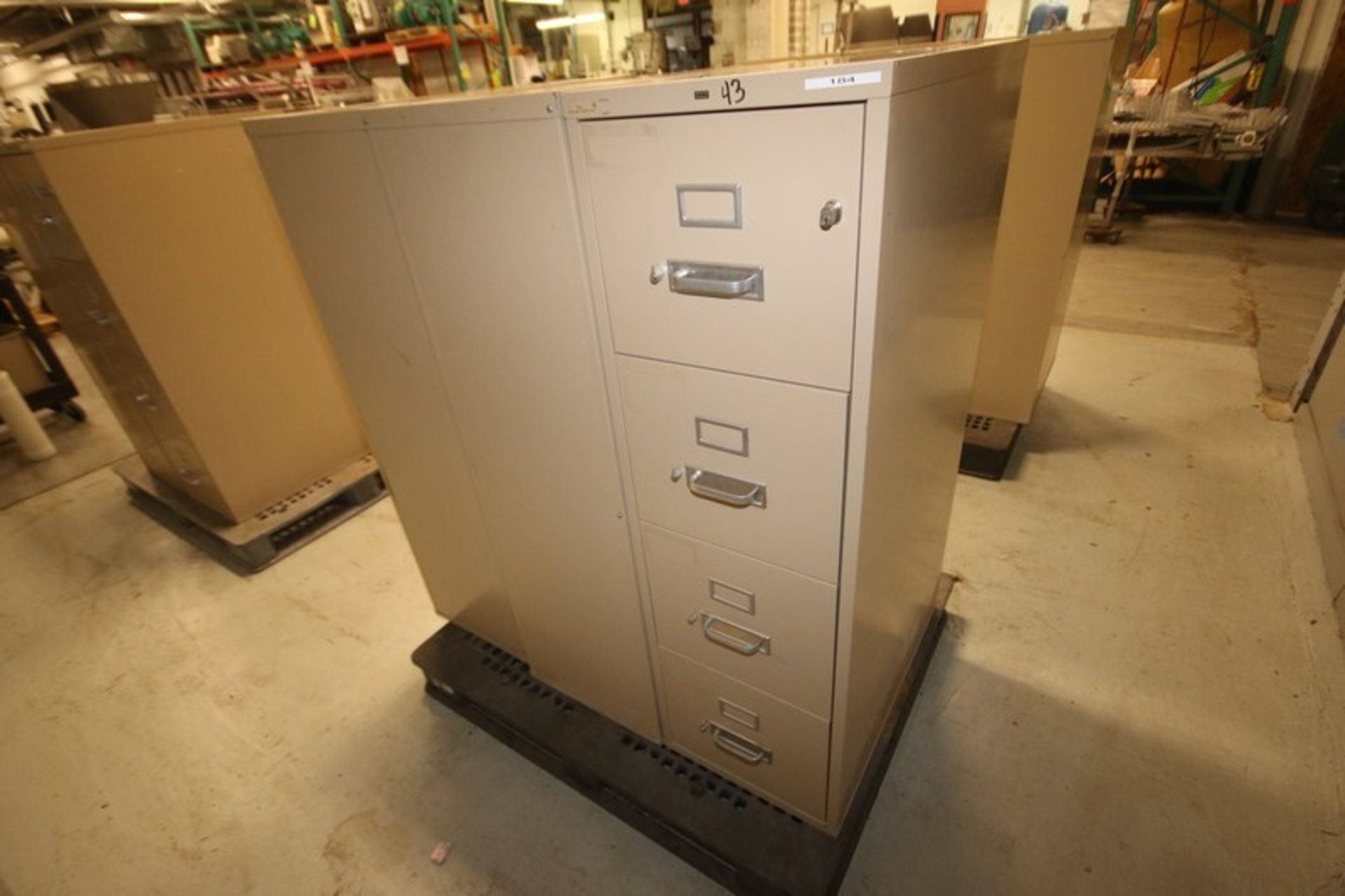 Lot of (3) Hon 4-Drawer Fire Proof File Cabinets (INV#66911)(Located at the MDG Auction Showroom-- - Image 2 of 3