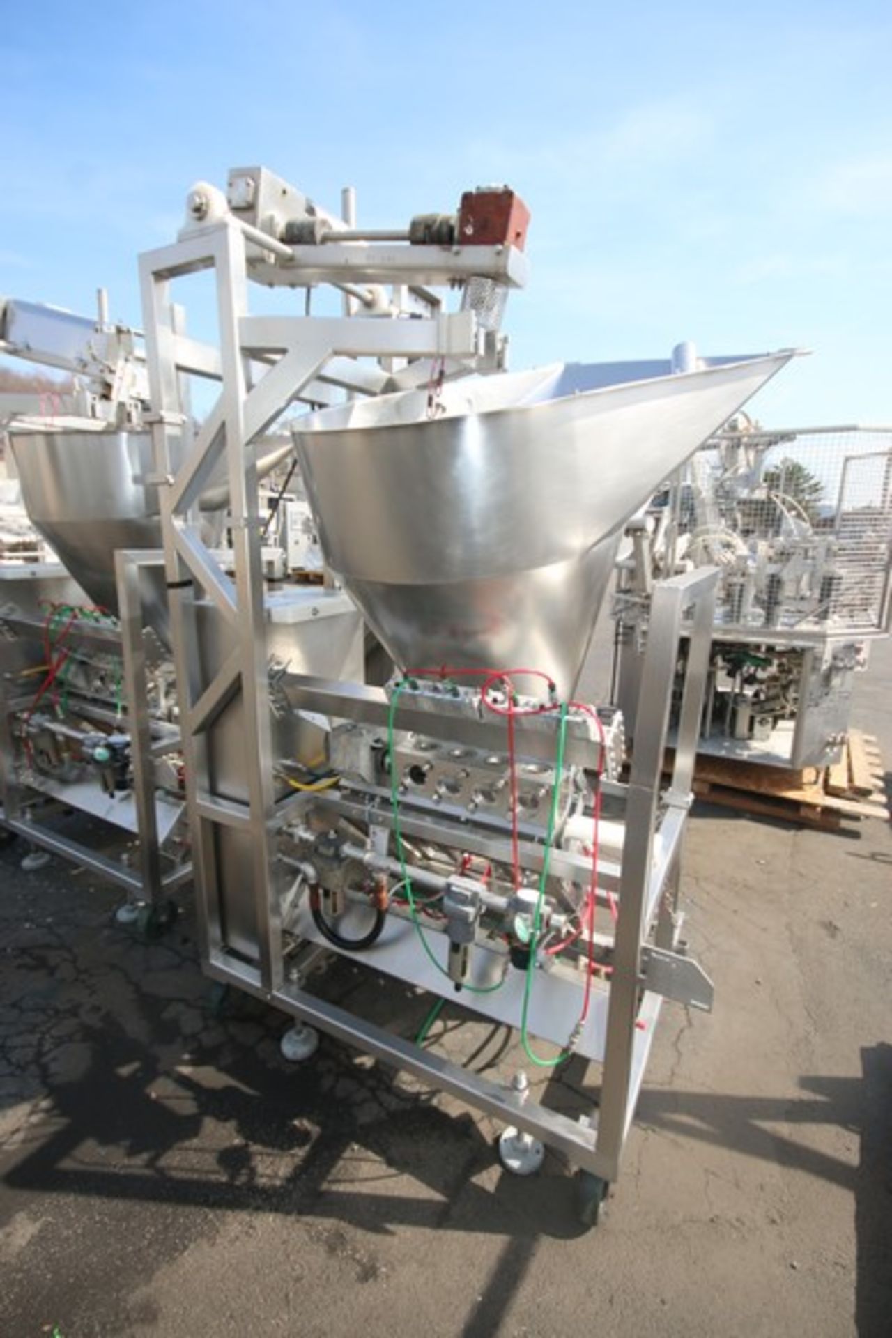Raque S/S 4-Piston Filler,M/N PF2.5-4, S/N 1000164, with Hopper, 460 Volts, 3 Phase, Mounted on - Image 5 of 6