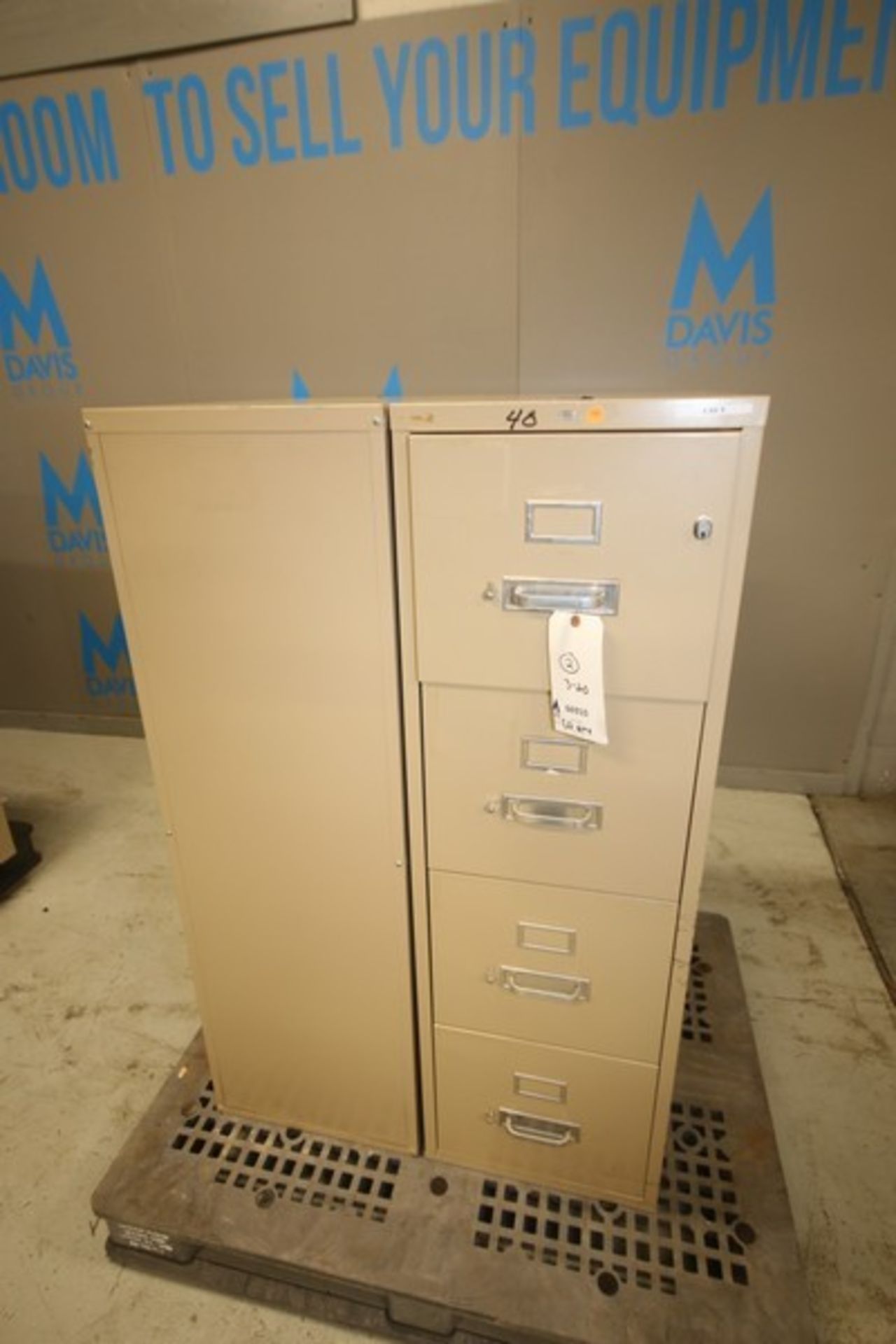 Lot of (2) Hon 4-Drawer Fire Proof File Cabinets (INV#66910)(Located at the MDG Auction Showroom--