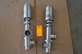 Lot of 2 Tri-Clover S/S Air Valves 3" Divert Valves. Required Loading Fee For Simple Loading $20. (