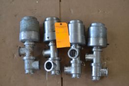 Lot of 4 Tri-Clover S/S Air Valves 2" Divert Valves. Required Loading Fee For Simple Loading $20. (