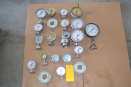 Lot of 21 S/S Pressure Gauges. Required Loading Fee For Simple Loading $20. (Located in Deerfield,