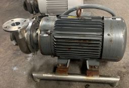 WCB 50 Hp. Pump, With Baldor 3025 RPM Motor Stainless Steel Head  (LOCATED IN IOWA, RIGGING INCLUDED