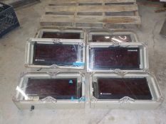 Lot of 6 Vorne Industries Digital Plant Message Board in Plastic Enclosures. Required Loading Fee