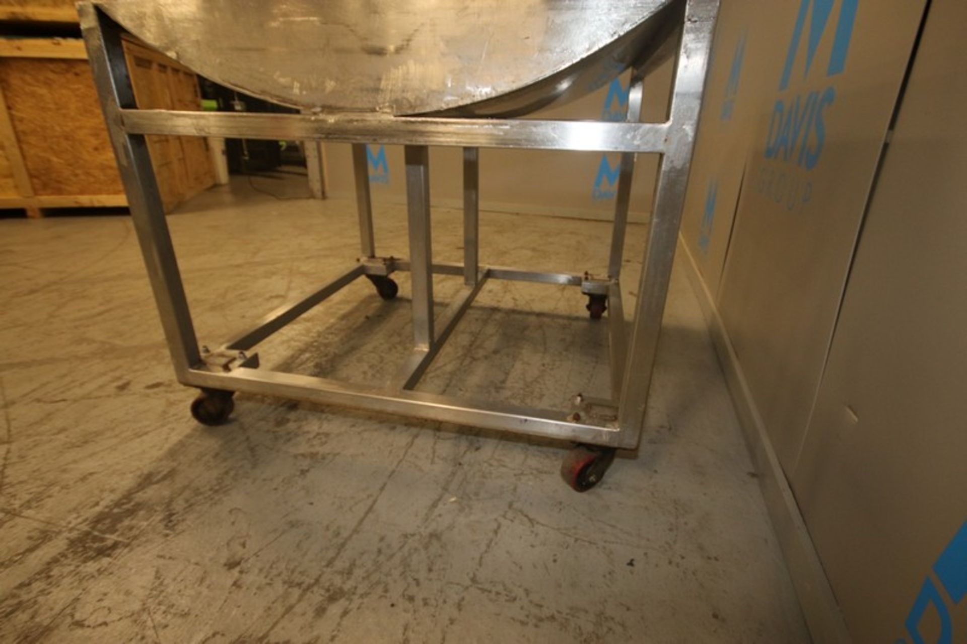 S/S Rolling Catch-All, Dish Bottom Cart, (48"x48"x40") (Rigging, Loading, Handling Fee: $50) ( - Image 7 of 7