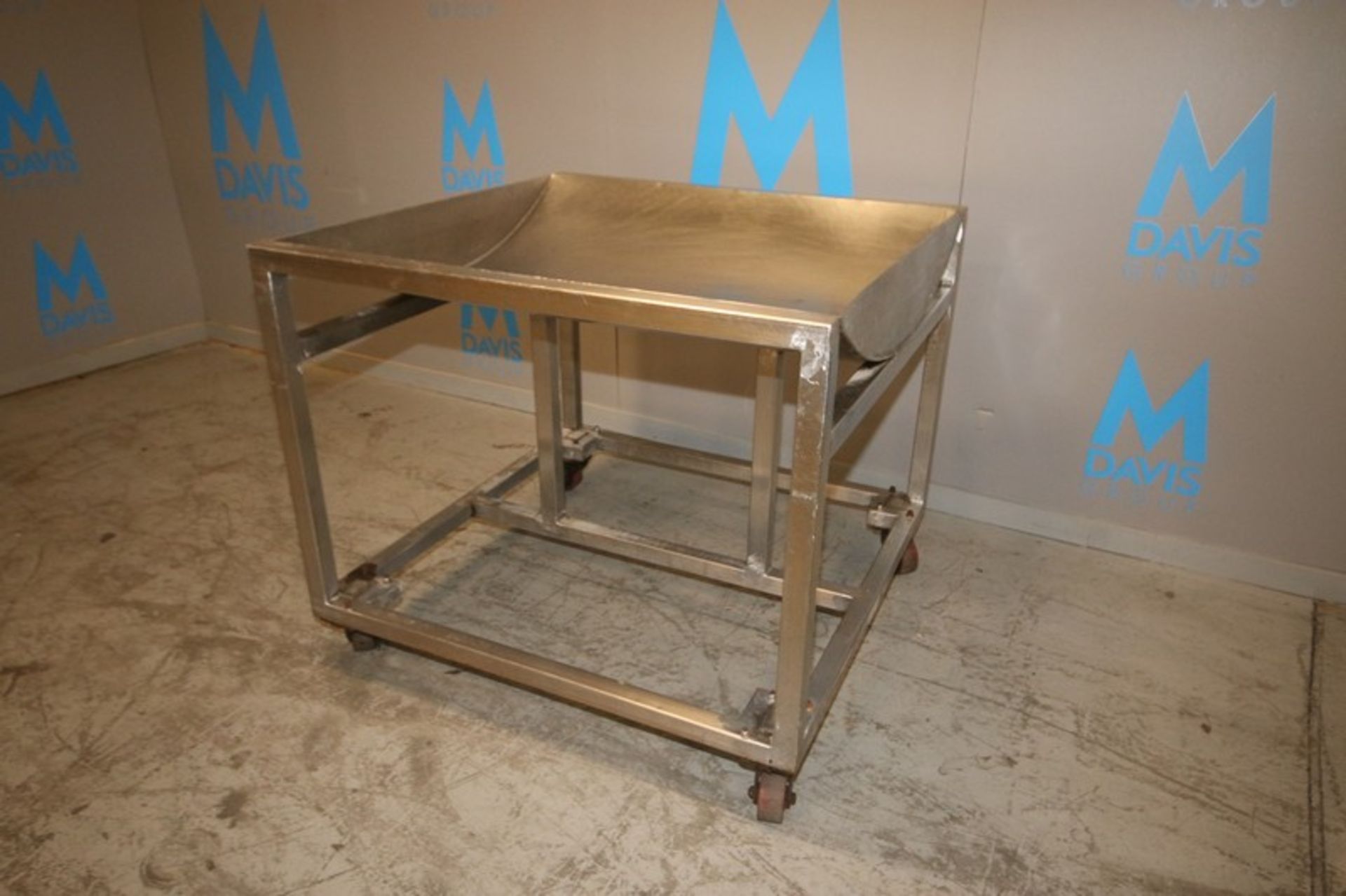 S/S Rolling Catch-All, Dish Bottom Cart, (48"x48"x40") (Rigging, Loading, Handling Fee: $50) ( - Image 4 of 7