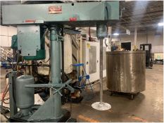 Meyers Engineering High Speed Disperser with 25H Drive, 300-Gallon Stainless Steel Tanks on Casters.