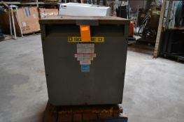 Electrical Transformer, MFG by Square D, H.V. 480, H.V. Amps 135 Hz60. L.V. 240, L.V. Amps 270.6,