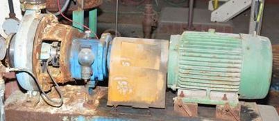 GOULDS 3196 1X2-10 CENTRIFUGAL PUMP WITH 5 HP ELECTRIC DRIVE MOTOR (LOCATED IN IOWA, RIGGING