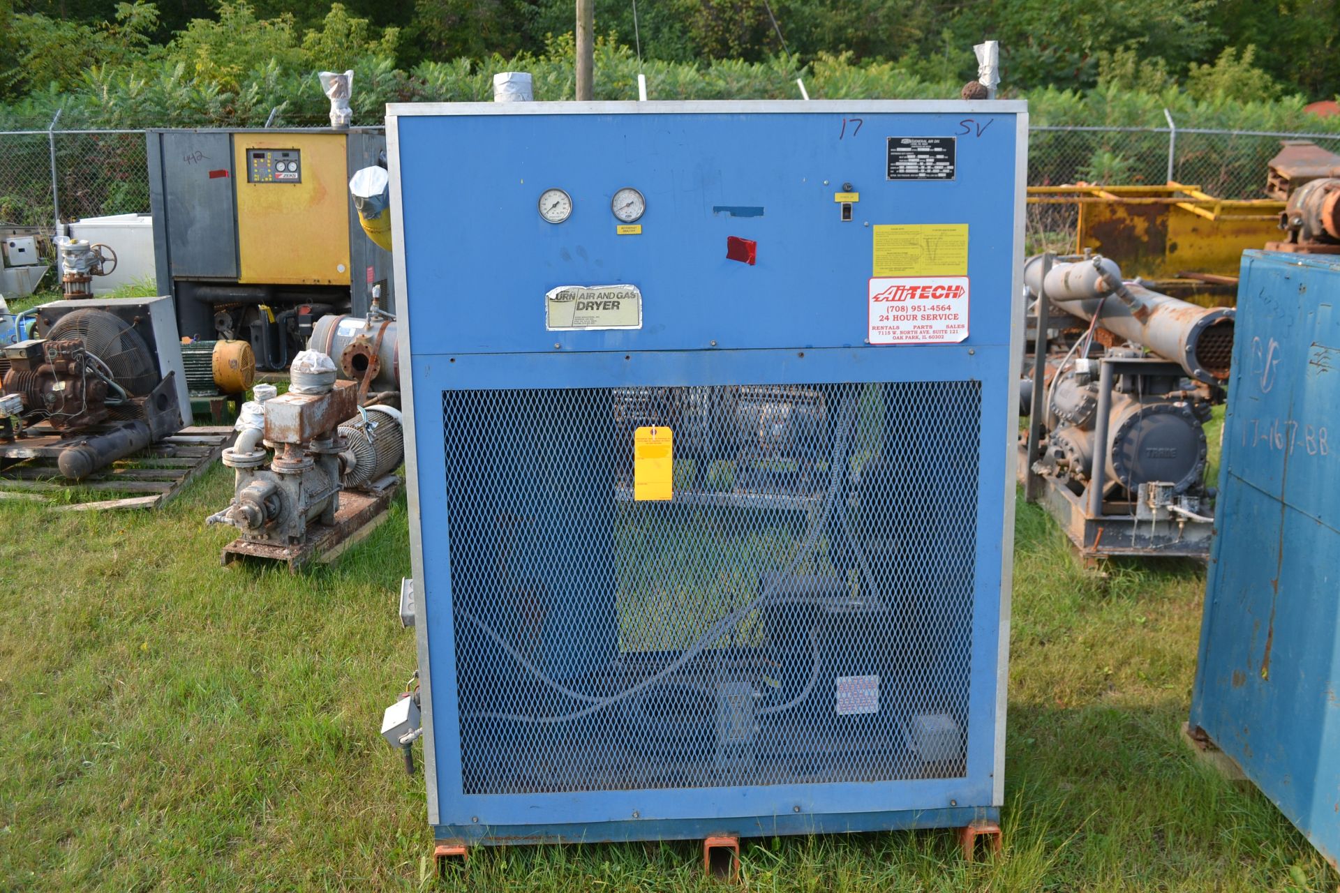 Zurn Refrigerated Air Dryer, Model R-110W, S/N R-19682, 200 PSI, 550 CFM @ 100 PSI, R-22, 460