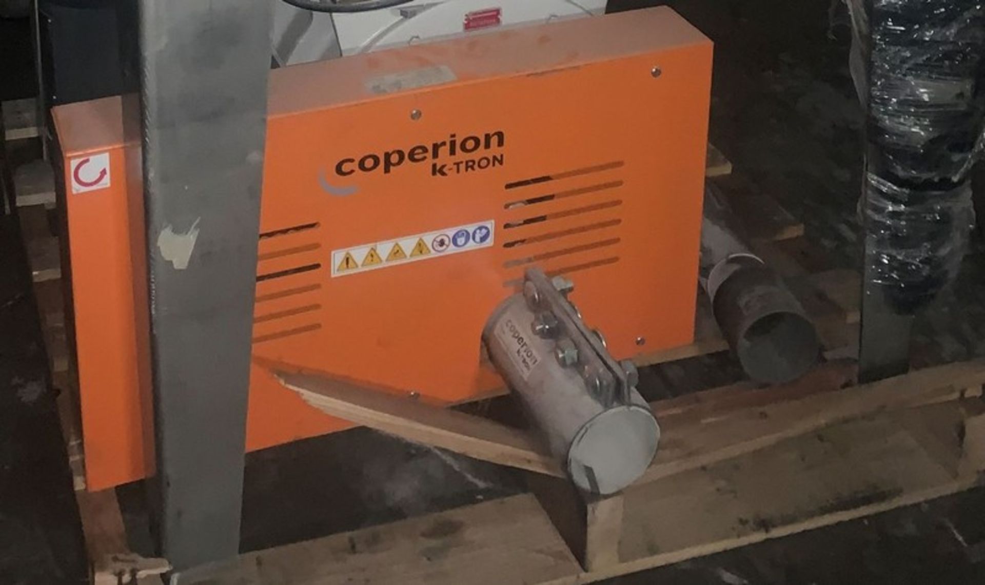 Never Used Coperion K-Tron Pwoder Handling Hopper with Powered Air-Lock air operated gate valve. (