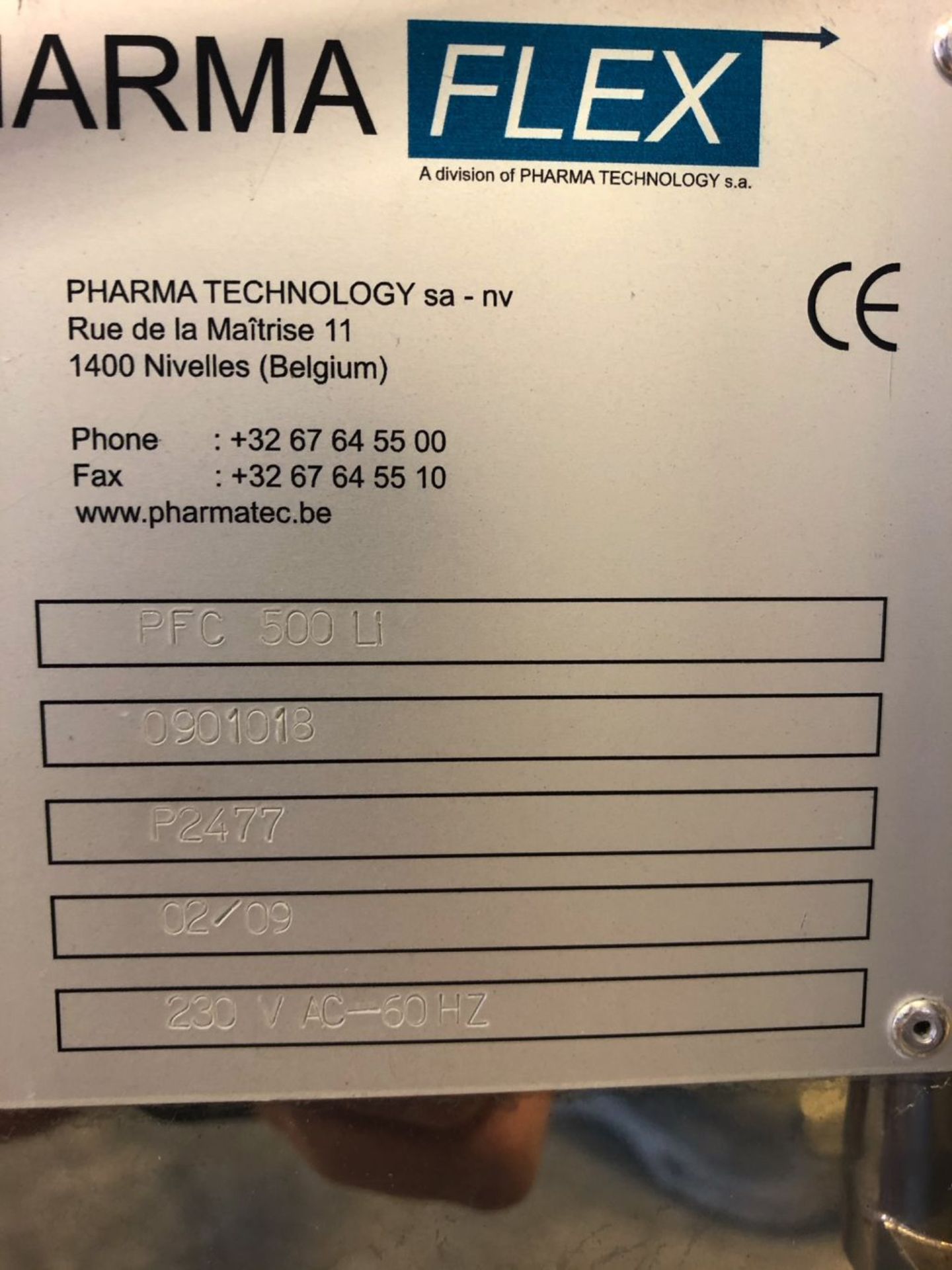 Pharmaflex Tablet Deduster and Metal Detector Combo. Model: PFC 500 LI, Serial: 0901018, - Image 2 of 4