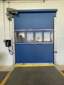 RYTEC CORP HIGH PERFORMANCE ROLLUP DOORS WITH RYTEC CONTROL CABINET, MODEL TST FU3P-B, APPROX. DIMS: