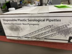 DISPOSABLE PLASTIC SEROLOGICAL PIPETTES 10 ML WIDE (SEALED IN BOX FOR SAFE SHIPPING)