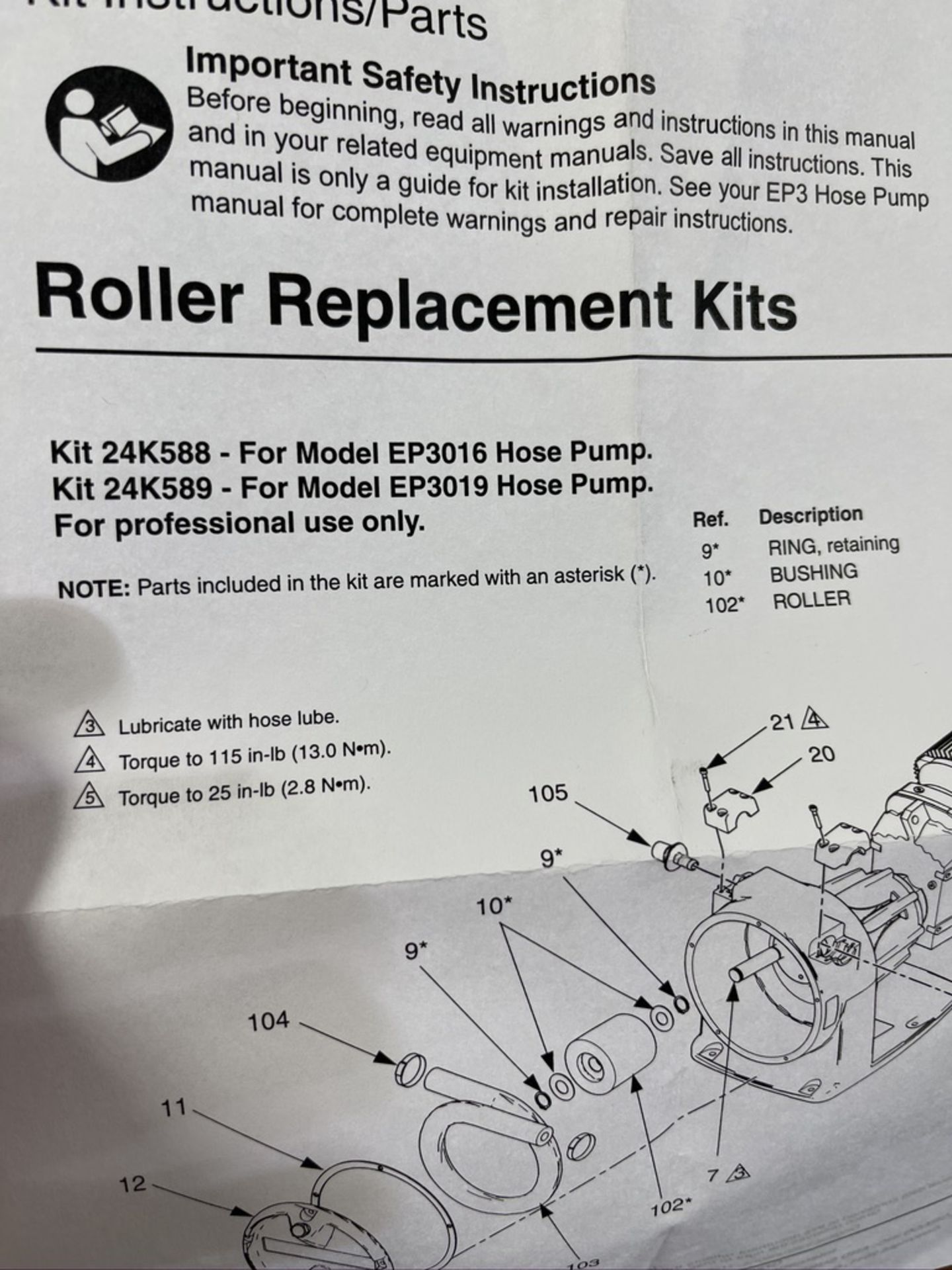 (3) GRACO ROLLER REPLACEMENT KITS (NEW IN BOX) - Image 4 of 6